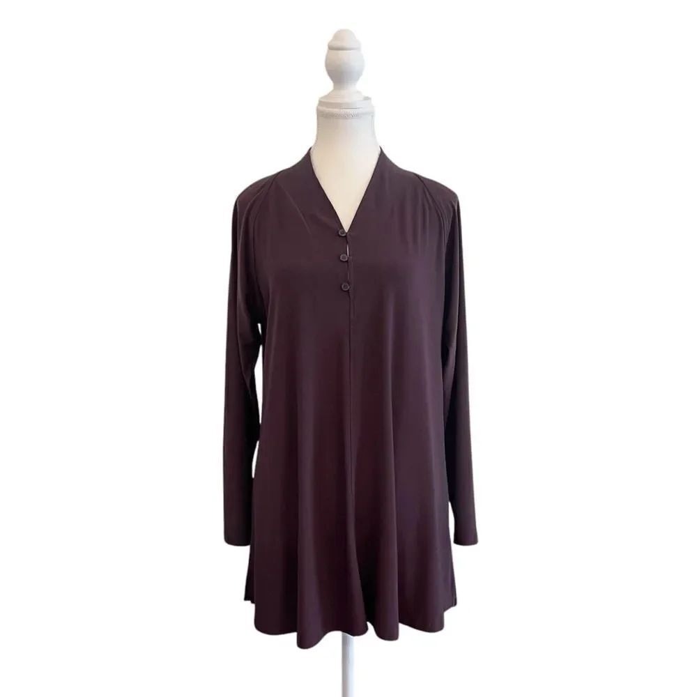 Sun Kim Lagenlook Tunic Top Long Sleeve Size Medium